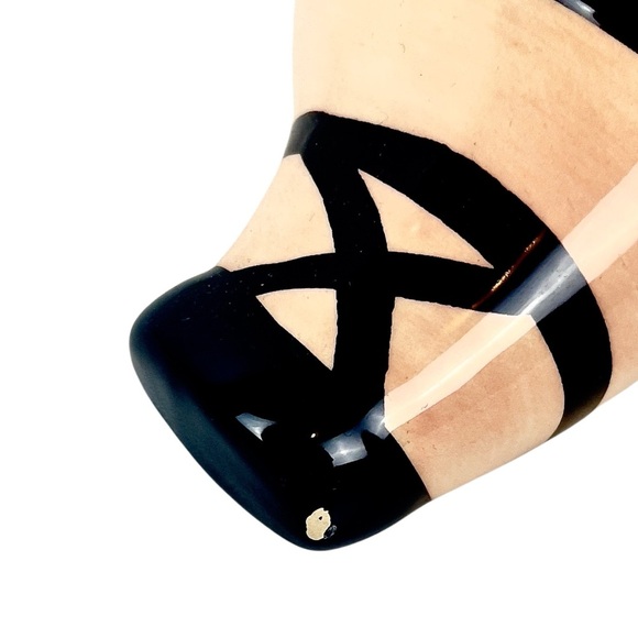 Rare Retro Polka Dot Swimsuit Piggy Bank | Unique Hand-Painted Ceramic Decor - Picture 11 of 15